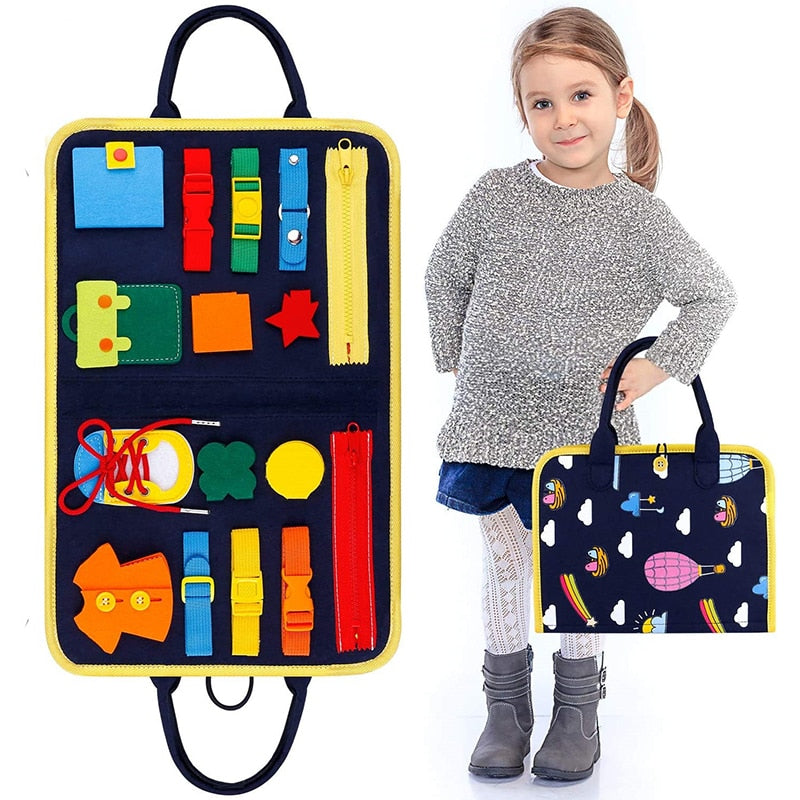 Valise Motrcité Montessori – Jouet Éducatif Précoce pour Enfants TDAH, Dys et Autistes, Développement Motricité Fine et Autonomie