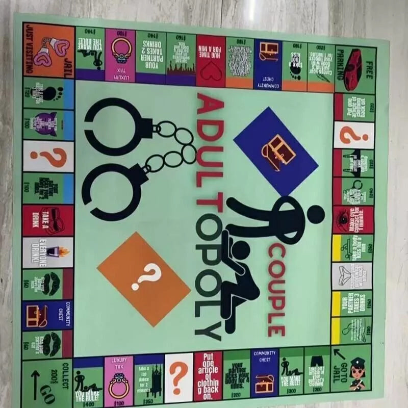 Jeu de Société Adultopoly | Jeu Drôle pour Couples | Idéal Saint-Valentin
