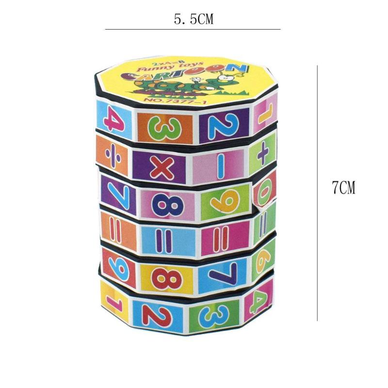 Cube Magique Mathématique pour Enfants – Apprentissage des Additions et Soustractions – Jouet Éducatif Cylindrique