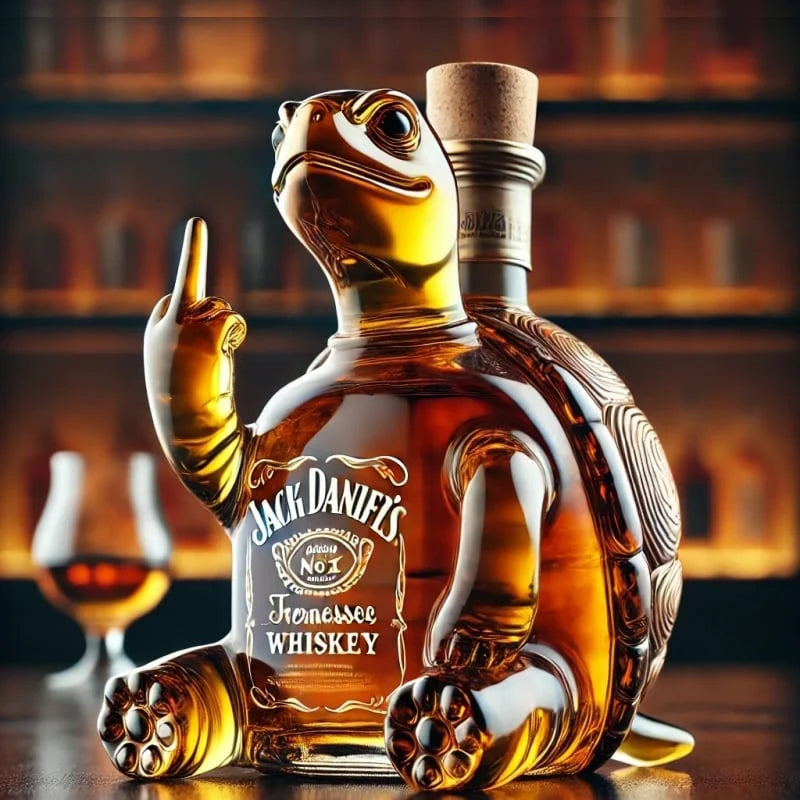 Carafe à Whisky 10oz Rigolote « Middle Finger » | Canard, Tortue, Chien | Décoration Bar & Maison