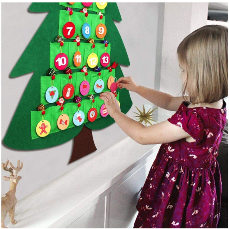 Calendrier de l'avent réutilisable à remplir Sapin de Noël