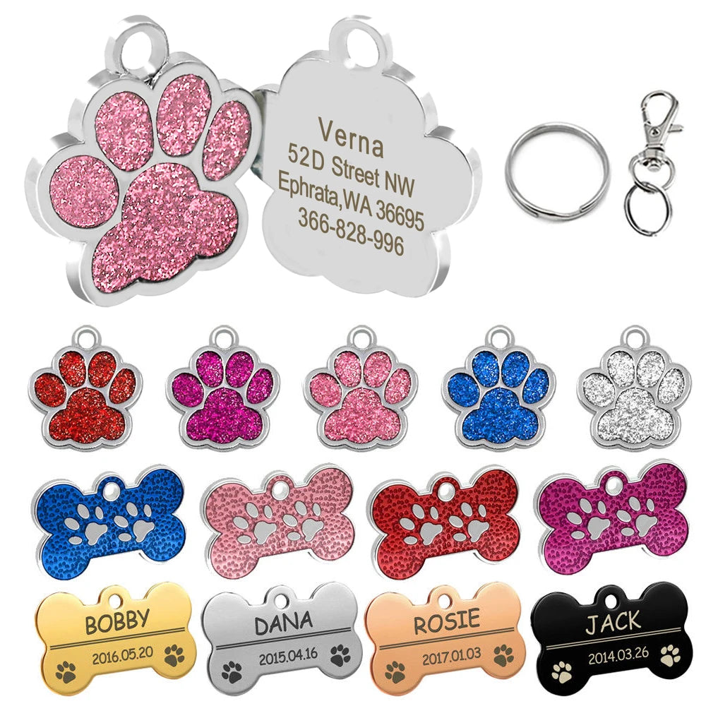 Médaillon Personnalisé pour Animal | Gravé avec Nom et Collier | Accessoire Chien & Chat