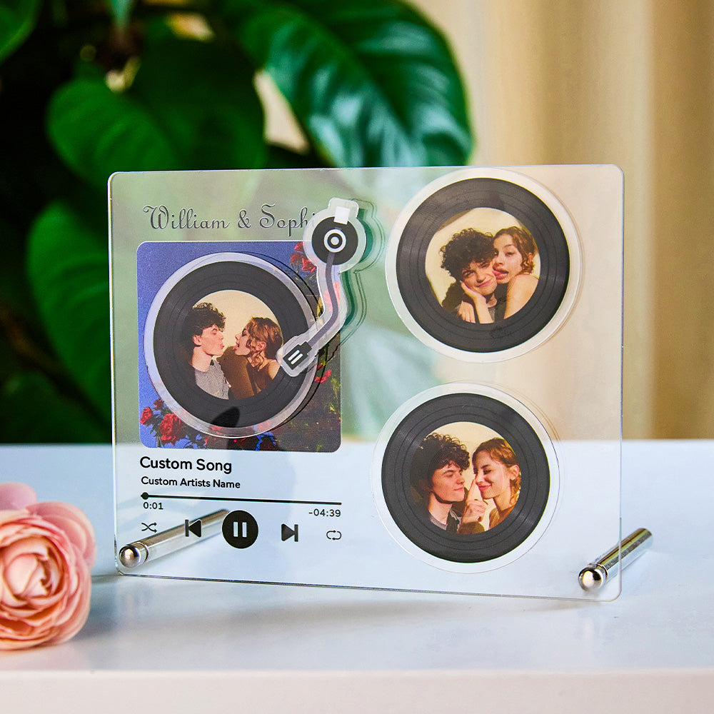 Plaque Musicale Personnalisée Vinyle avec NFC – Cadeau Original & Romantique
