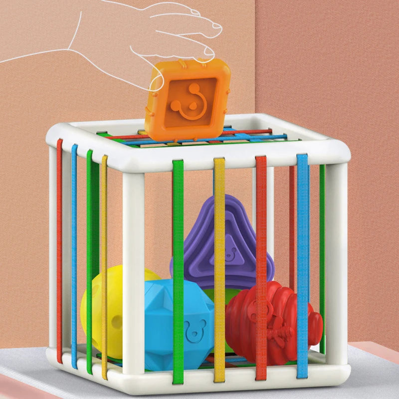 Blocs Géométriques Montessori pour Bébé – Jouet Éducatif Cube Couleurs pour Motricité et Perception Sensorielle, Adapté Enfants TDAH, Dys et Autistes