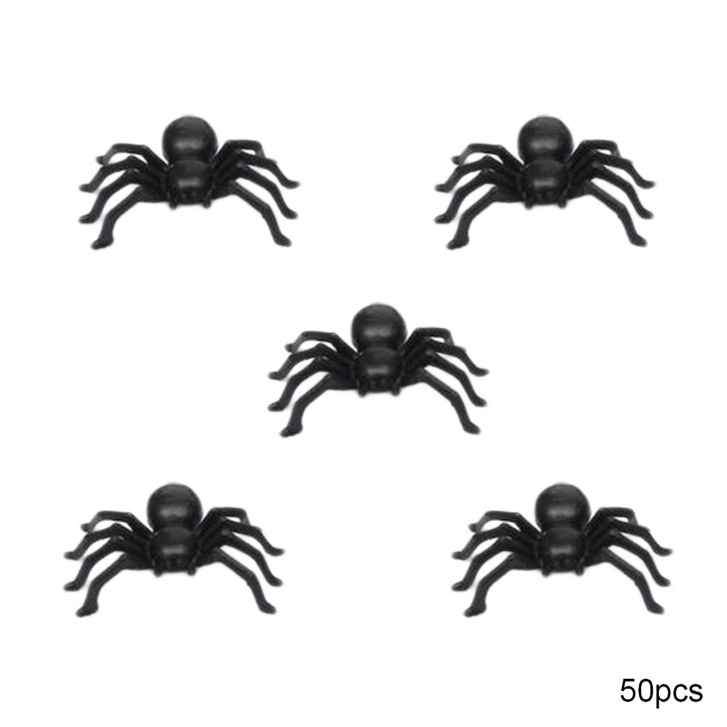 Lot de 50 Fausses Araignées Halloween – Décorations Effrayantes et Accessoires de Farces