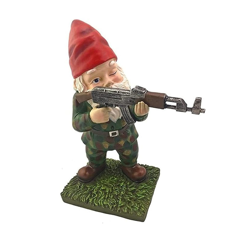 Statues Nains de Jardin Soldats – Lot de 3 Gnomes Armée Drôles en Résine – Déco Jardin ou Bureau Originale (2025)