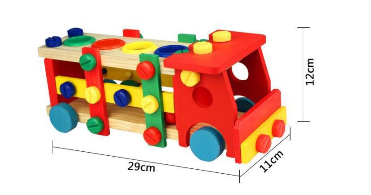 Jeux de construction en Bois Montessori – Jouet Éducatif Multifonction adapté pour Enfant TDAH, Dys et Autistes