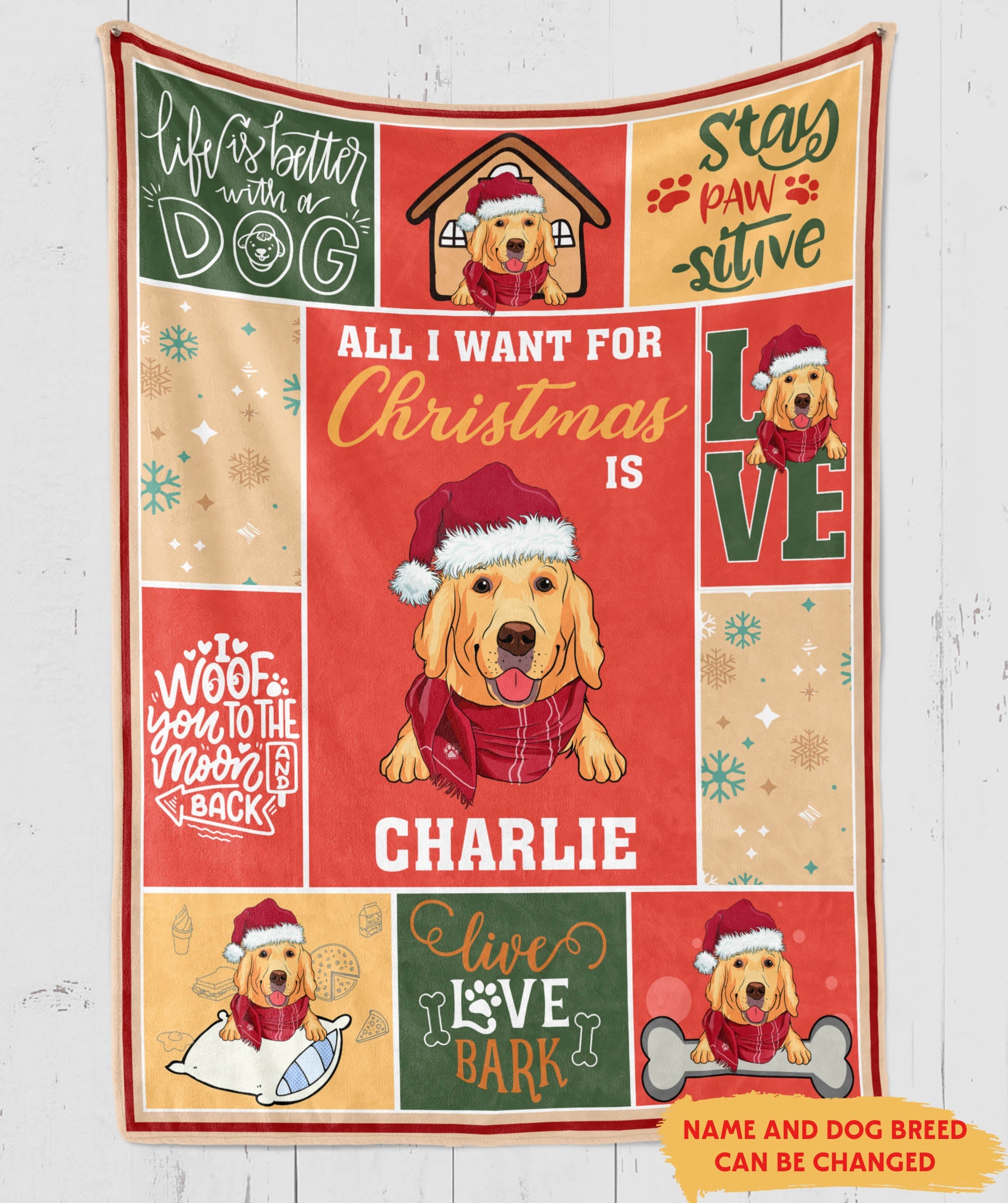 Plaid Personnalisé avec Photo – Couverture Douce & Chaude | Cadeau Idéal pour Amoureux des Animaux