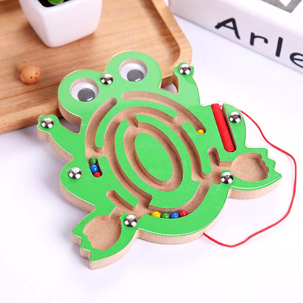 Jouet Montessori Labyrinthe Magnétique – Puzzle Éducatif en Bois adapté pour Enfants TDAH, Dys et Autistes, Jeu de Logique et Développement Cognitif