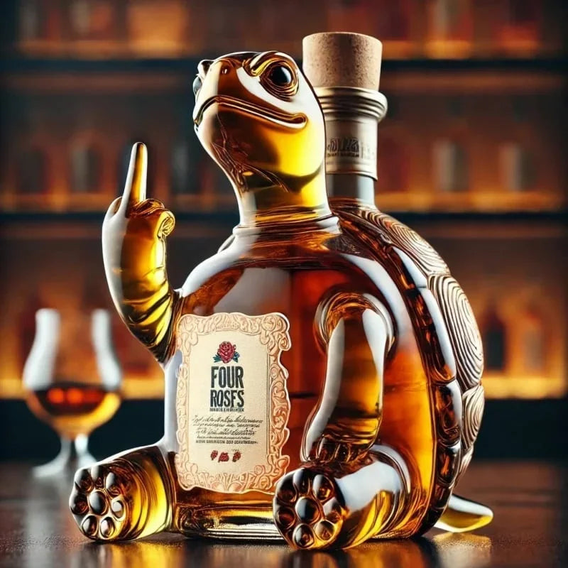 Carafe à Whisky 10oz Rigolote « Middle Finger » | Canard, Tortue, Chien | Décoration Bar & Maison