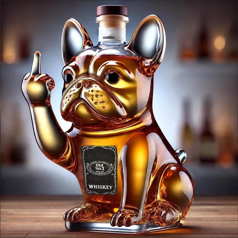 Carafe à Whisky 10oz Rigolote « Middle Finger » | Canard, Tortue, Chien | Décoration Bar & Maison