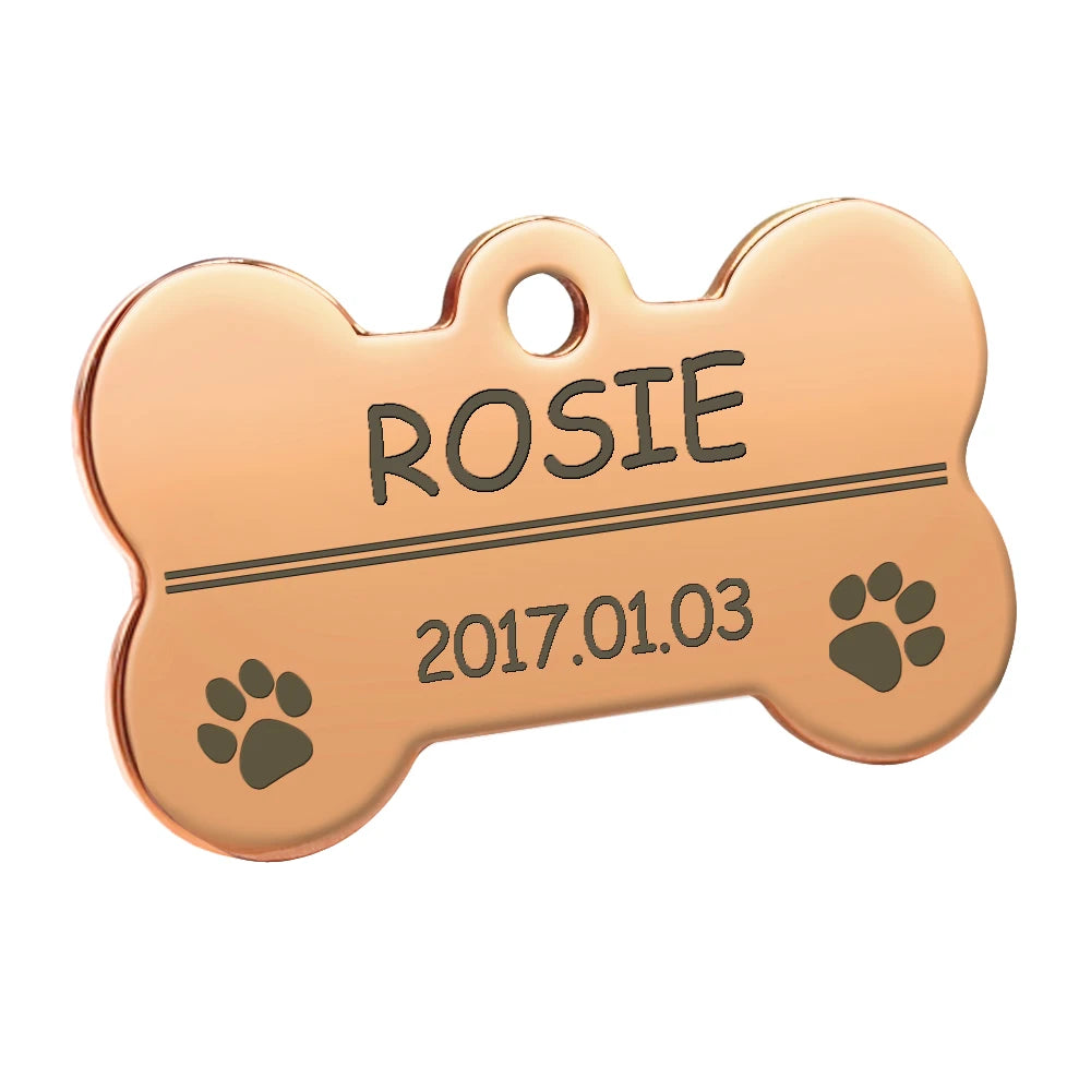 Médaillon Personnalisé pour Animal | Gravé avec Nom et Collier | Accessoire Chien & Chat