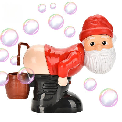 Père Noël Électrique à Bulles – Jouet Musical Lumineux Drôle, Déco et Cadeau de Noël