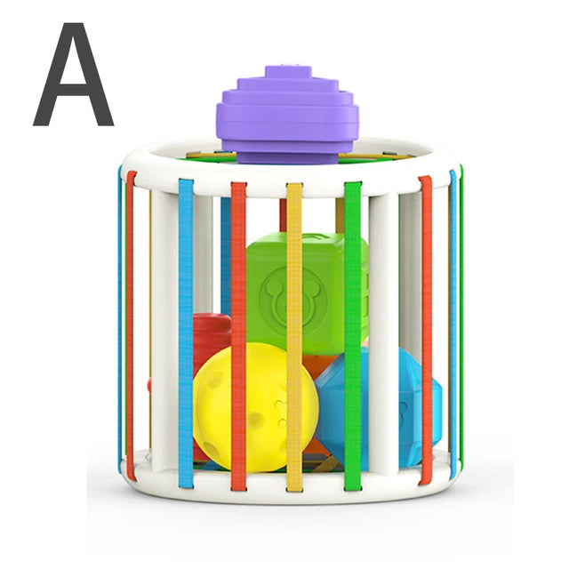 Blocs Géométriques Montessori pour Bébé – Jouet Éducatif Cube Couleurs pour Motricité et Perception Sensorielle, Adapté Enfants TDAH, Dys et Autistes