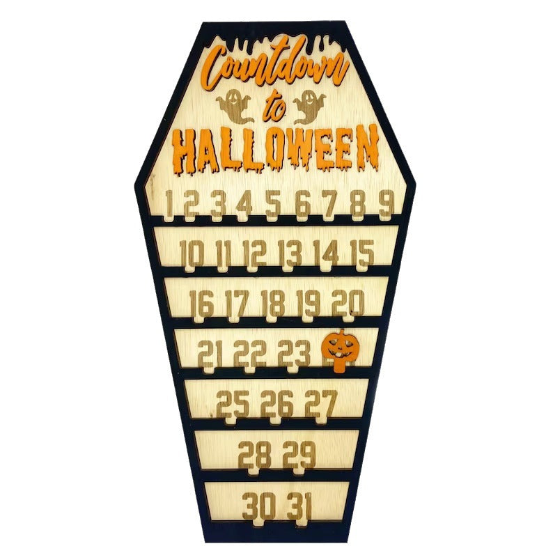 Calendrier d’Halloween en Forme de Tombe – 24 Surprises Effrayantes