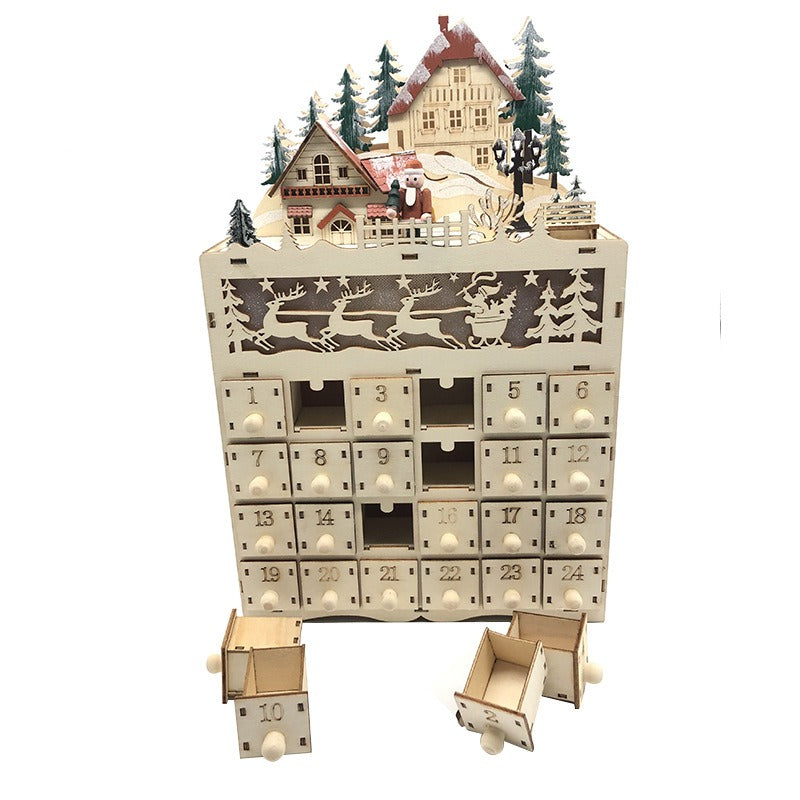 Calendrier de l’Avent en Bois avec Tiroirs – Réutilisable et Personnalisable