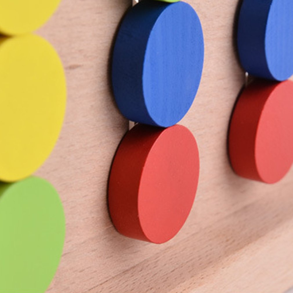 Jouet en Bois Montessori – Jeu Quatre Couleurs, Aide Pédagogique pour Éveil et Apprentissage Précoce, Adapté Enfants TDAH, Dys et Autistes