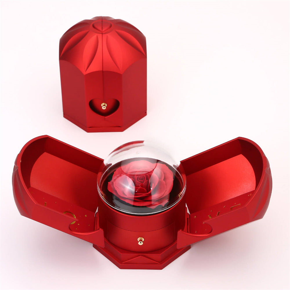 Collier cœur Ecrin élégant- Boite cadeau rouge, collier doré ou argenté