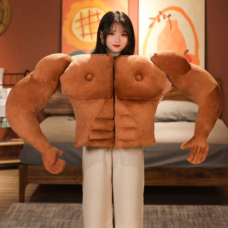 Oreiller Bras Musclé Drôle – Coussin Peluche Petit Ami pour Dormir, Idée Cadeau Insolite