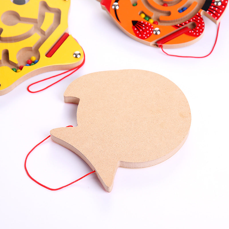 Jouet Montessori Labyrinthe Magnétique – Puzzle Éducatif en Bois adapté pour Enfants TDAH, Dys et Autistes, Jeu de Logique et Développement Cognitif