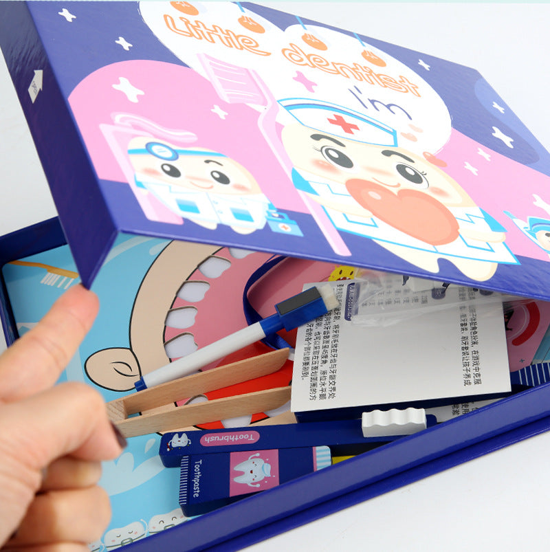 Jeu de Dentiste pour Enfants en Bois – Set de Simulation Extraction & Brosse à Dents