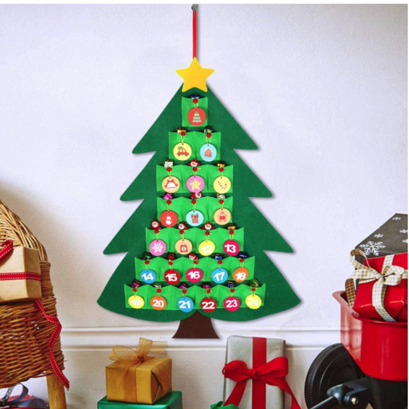 Calendrier de l'avent réutilisable à remplir Sapin de Noël