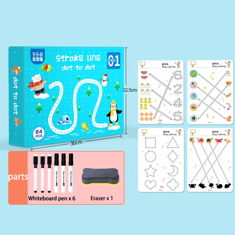 Cahier d’Entraînement au Contrôle du Stylo – Traçage, Logique et Concentration – Activités Éducatives Pré-Écriture