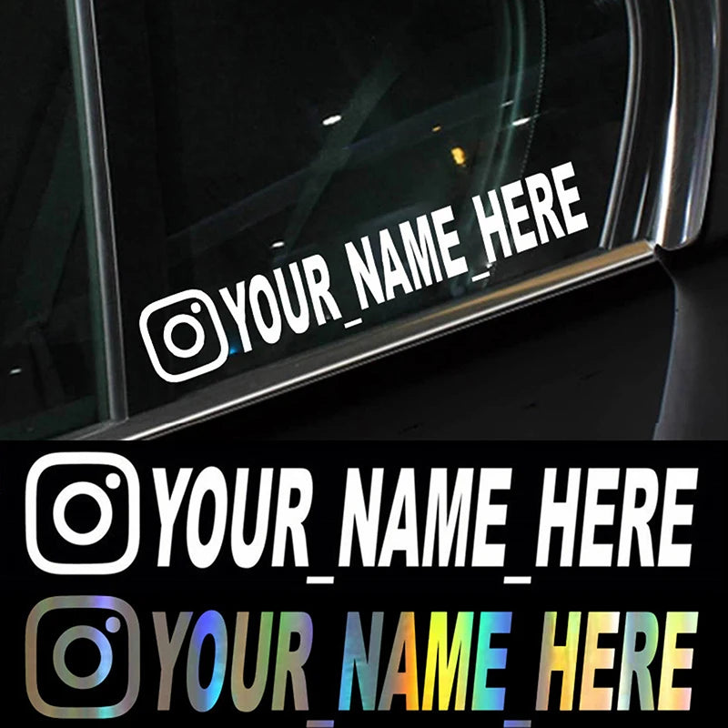 Autocollant Voiture Personnalisé – Sticker Vinyle avec Nom ou Texte au Choix – Moto & Auto