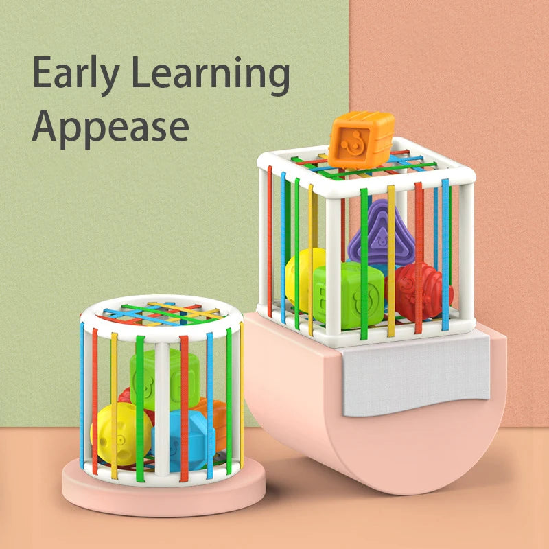 Blocs Géométriques Montessori pour Bébé – Jouet Éducatif Cube Couleurs pour Motricité et Perception Sensorielle, Adapté Enfants TDAH, Dys et Autistes