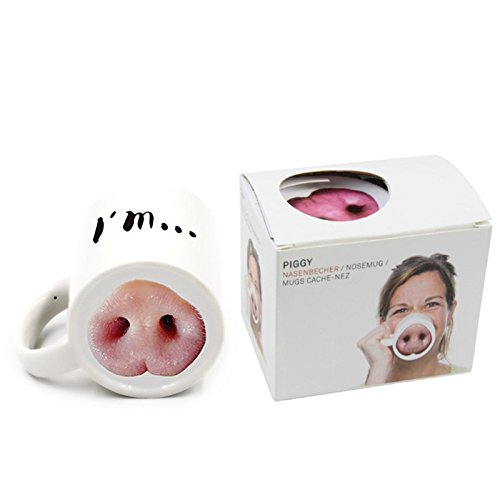 Mug céramique rigolo chien groin de cochon – Tasse originale humour café & thé