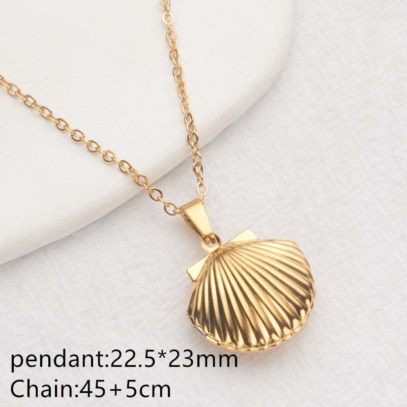 Collier Femme Cœur Personnalisé avec Boîte Album Photo – Acier Inoxydable Doré