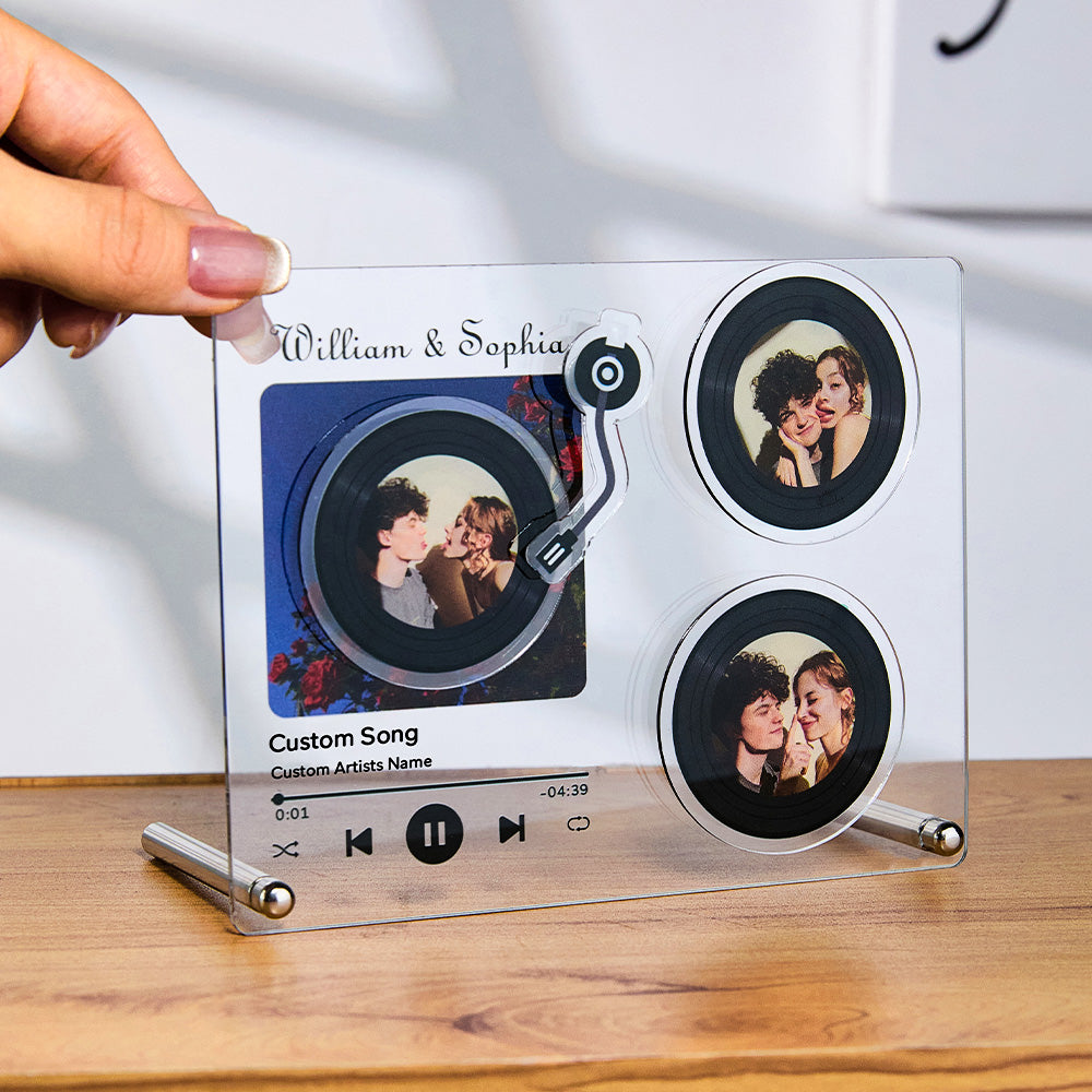 Plaque Musicale Personnalisée Vinyle avec NFC – Cadeau Original & Romantique