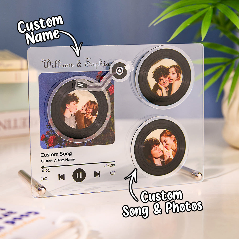 Plaque Musicale Personnalisée Vinyle avec NFC – Cadeau Original & Romantique