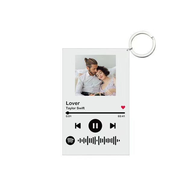 Porte-clés Acrylique Personnalisé | Carte de Musique DIY et Motif Unique