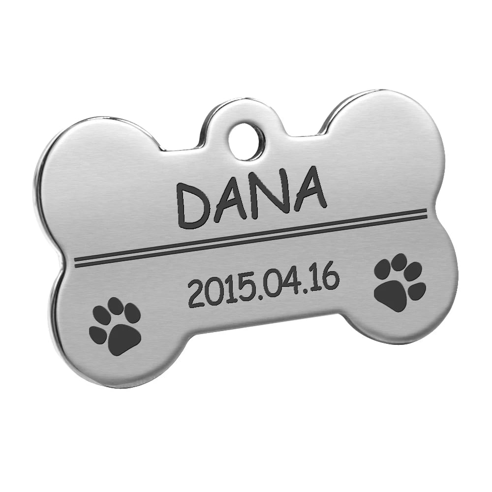 Médaillon Personnalisé pour Animal | Gravé avec Nom et Collier | Accessoire Chien & Chat