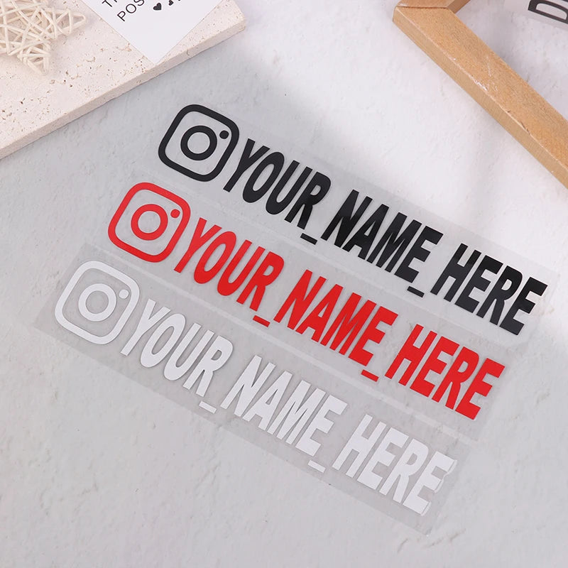 Autocollant Voiture Personnalisé – Sticker Vinyle avec Nom ou Texte au Choix – Moto & Auto