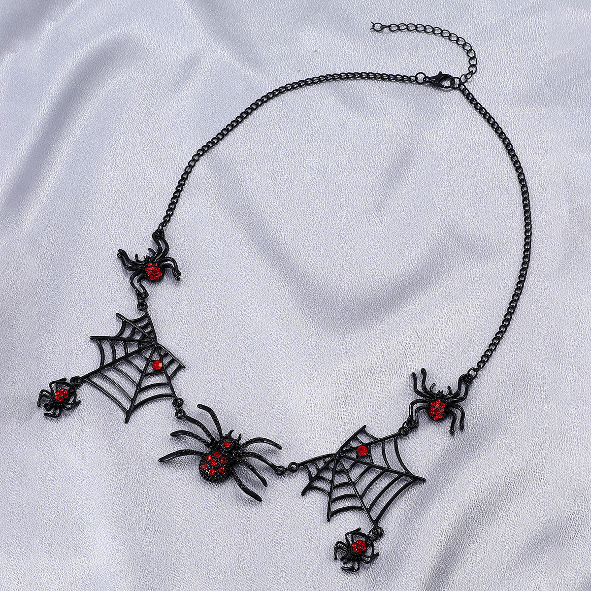 Collier Araignée Halloween – Ras-de-Cou Toile d’Araignée Créatif et Drôle, Bijou Fantaisie Sombre