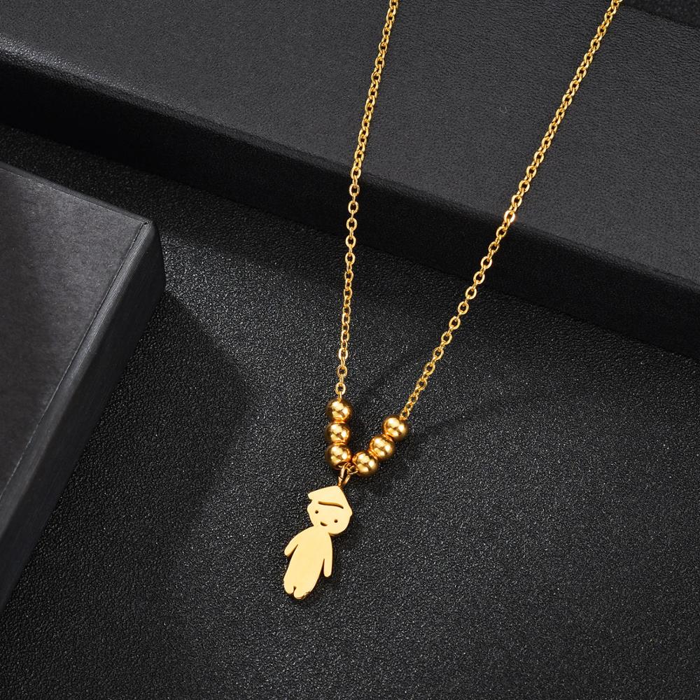 Collier Personnalisé Enfant Fille ou Garçon | Pendentif Acier Inoxydable Gravé Prénom & Date | Bijou Famille Unique