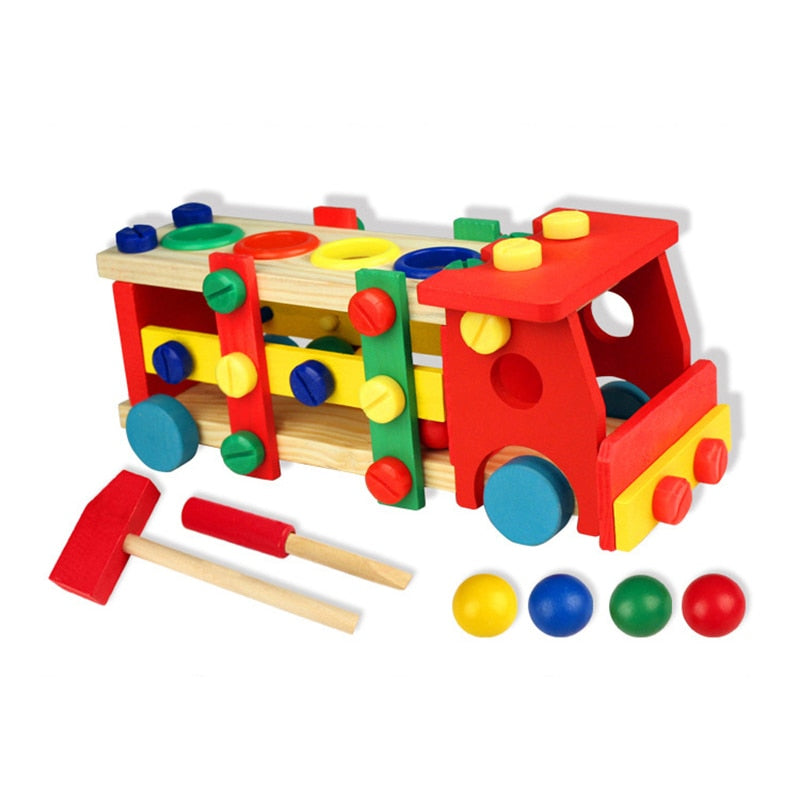 Jeux de construction en Bois Montessori – Jouet Éducatif Multifonction adapté pour Enfant TDAH, Dys et Autistes