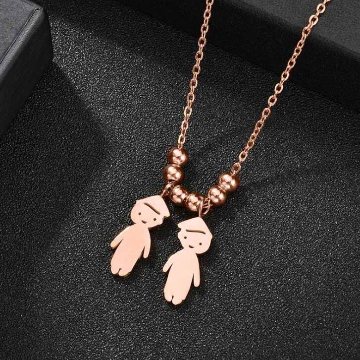 Collier Personnalisé Enfant Fille ou Garçon | Pendentif Acier Inoxydable Gravé Prénom & Date | Bijou Famille Unique