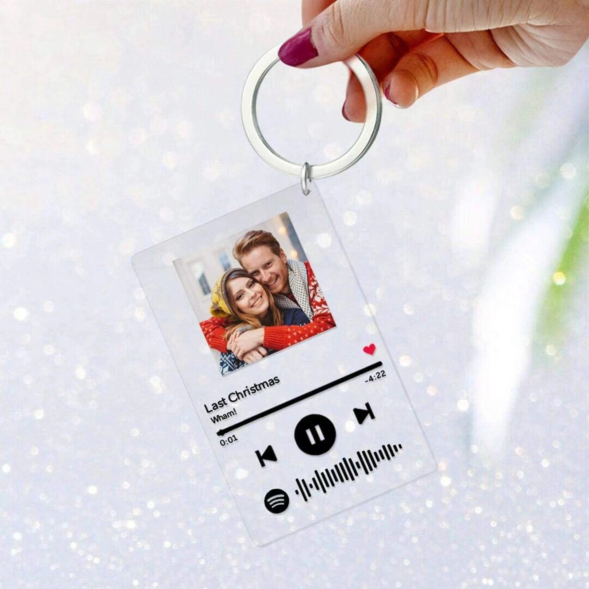 Porte-clés Acrylique Personnalisé | Carte de Musique DIY et Motif Unique