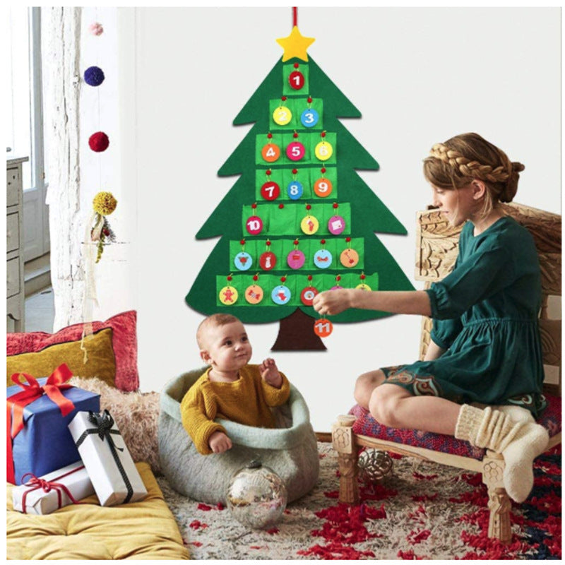 Calendrier de l'avent réutilisable à remplir Sapin de Noël