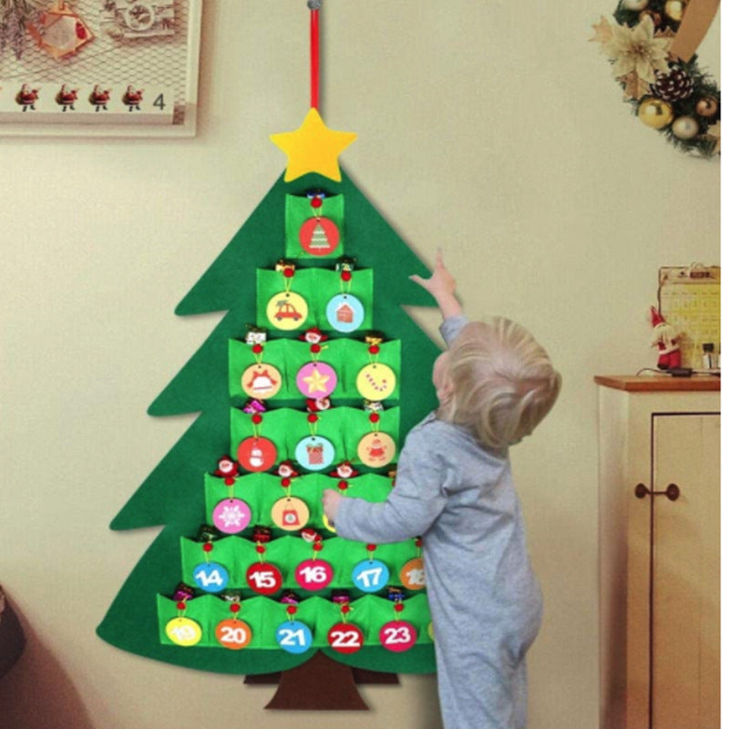 Calendrier de l'avent réutilisable à remplir Sapin de Noël