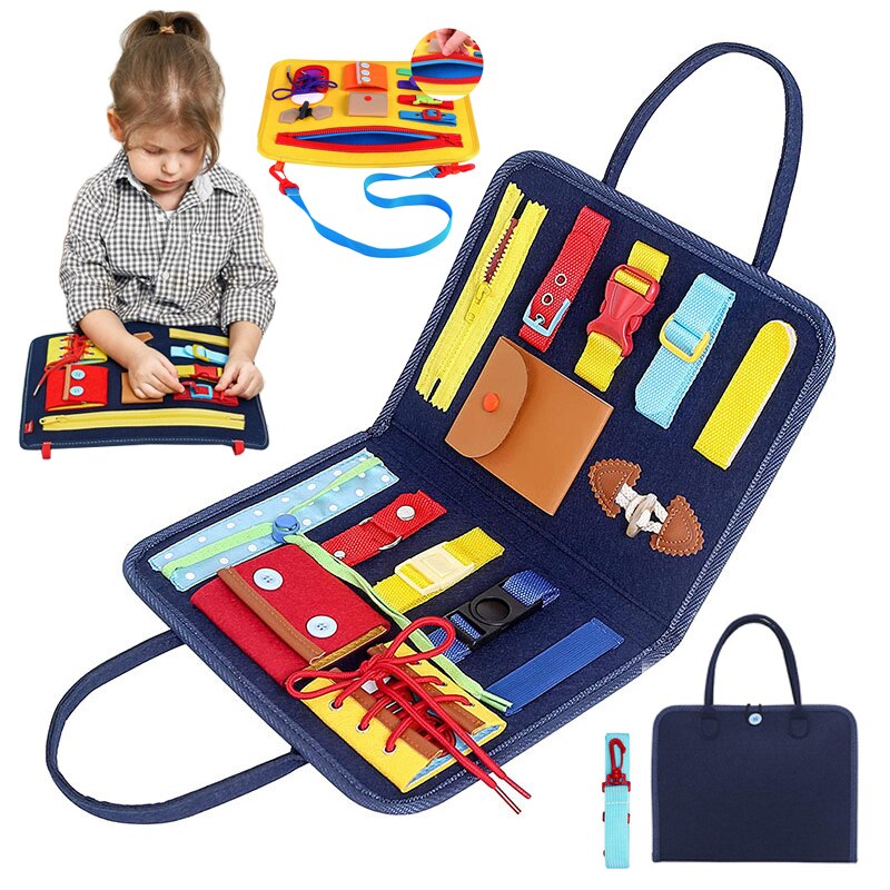 Valise Motrcité Montessori – Jouet Éducatif Précoce pour Enfants TDAH, Dys et Autistes, Développement Motricité Fine et Autonomie