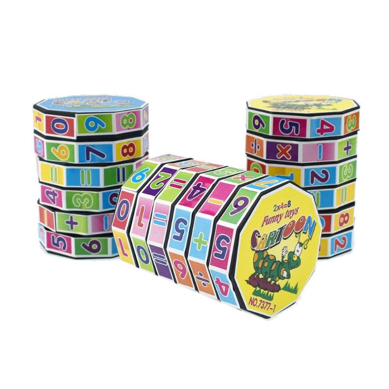 Cube Magique Mathématique pour Enfants – Apprentissage des Additions et Soustractions – Jouet Éducatif Cylindrique