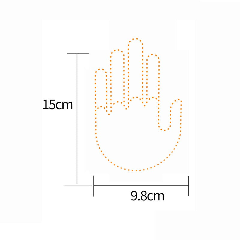 Gadget LED Voiture – Doigt d’Honneur Lumineux pour Pare-Brise Arrière – Décoration Intérieure Fun