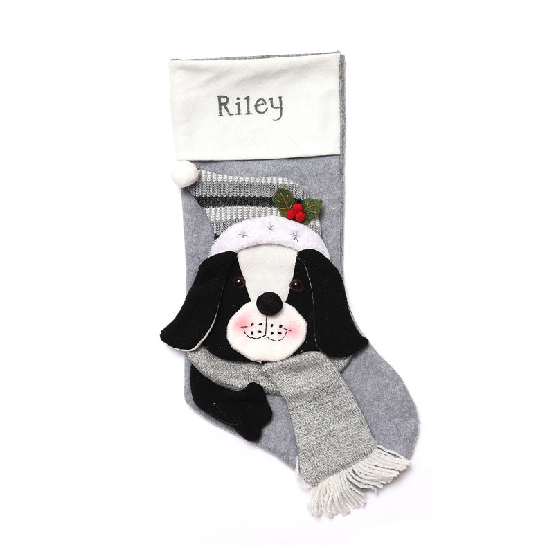 botte de noël pou animaux de compagnie - chaussons de noël