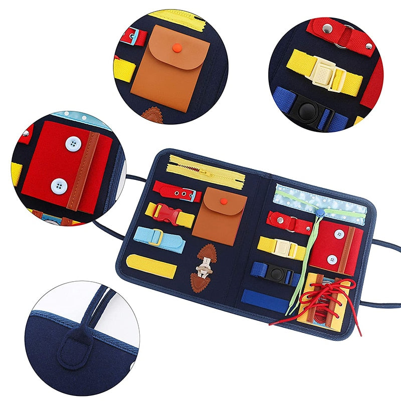 Valise Motrcité Montessori – Jouet Éducatif Précoce pour Enfants TDAH, Dys et Autistes, Développement Motricité Fine et Autonomie