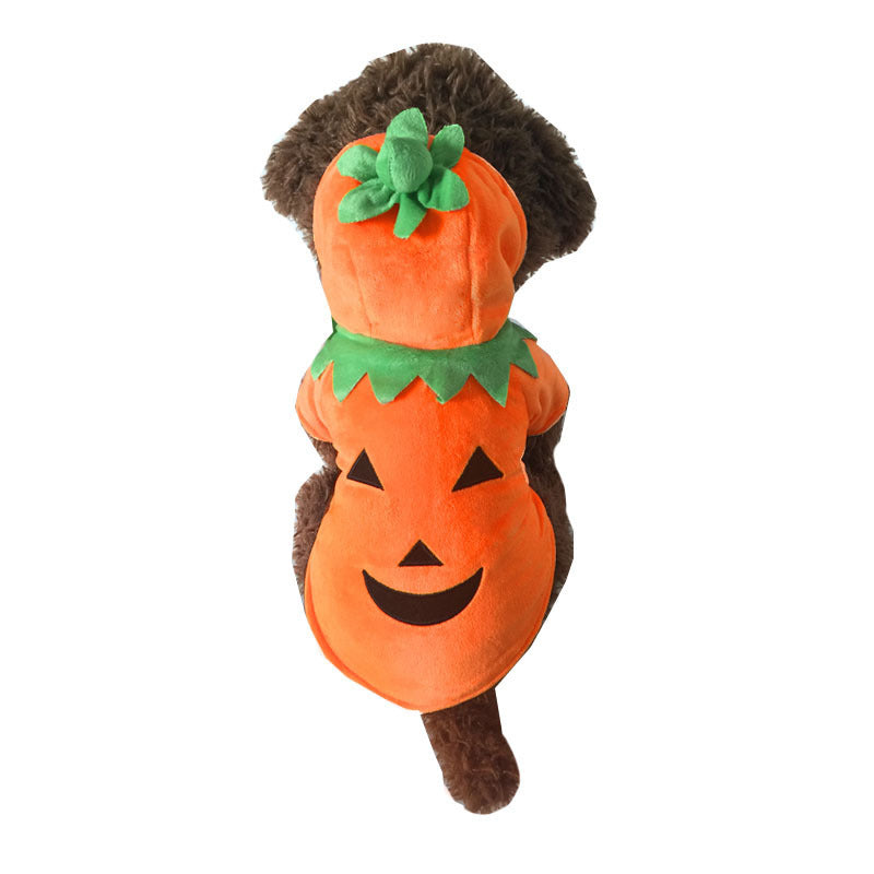 Vêtement Citrouille pour Chien – Habit Drôle et Chaud pour Halloween et Hiver