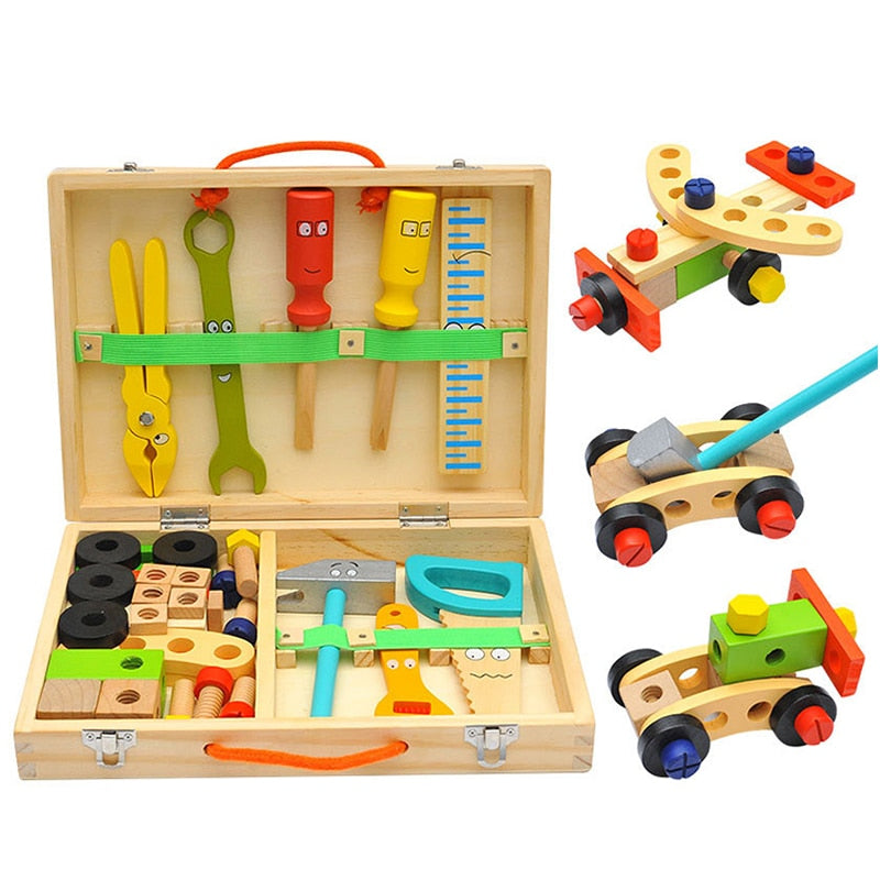 Jeux de construction en Bois Montessori – Jouet Éducatif Multifonction adapté pour Enfant TDAH, Dys et Autistes